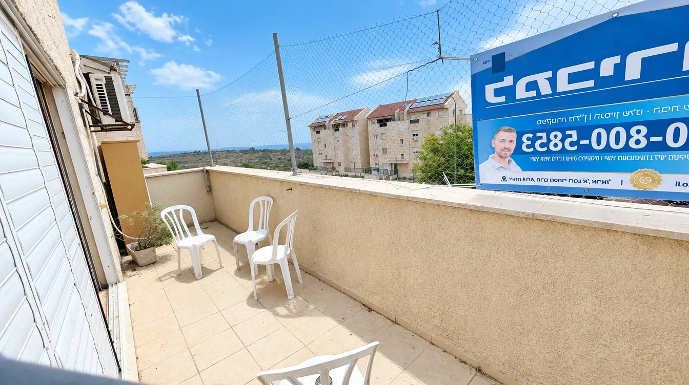 מרפסת עליונה, דופלקס במוריה 23, אריאל