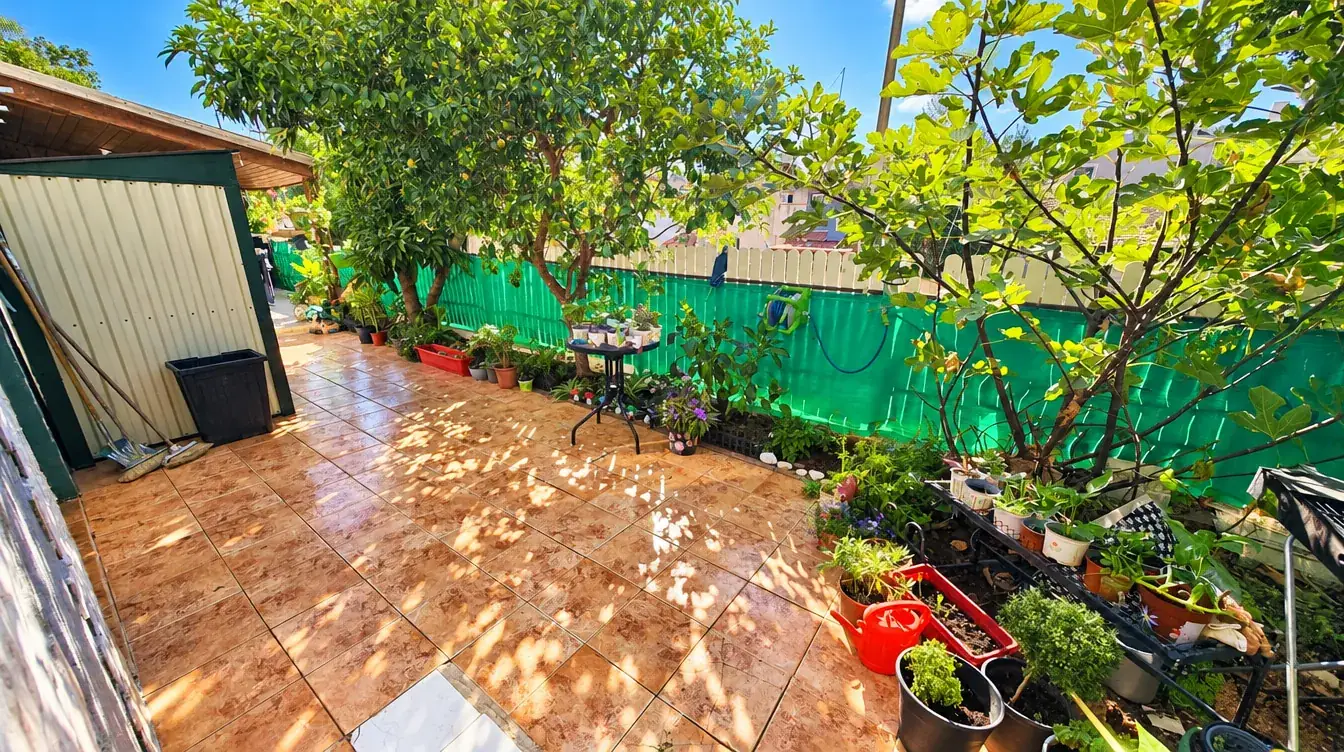גינה עם עצי פרי, דירת גן באורי בראון 15, אריאל
